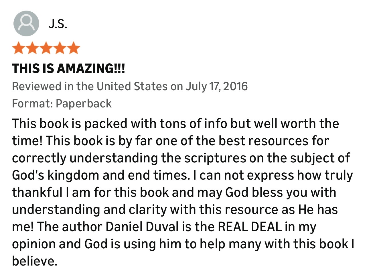 J.S.'s testimonial